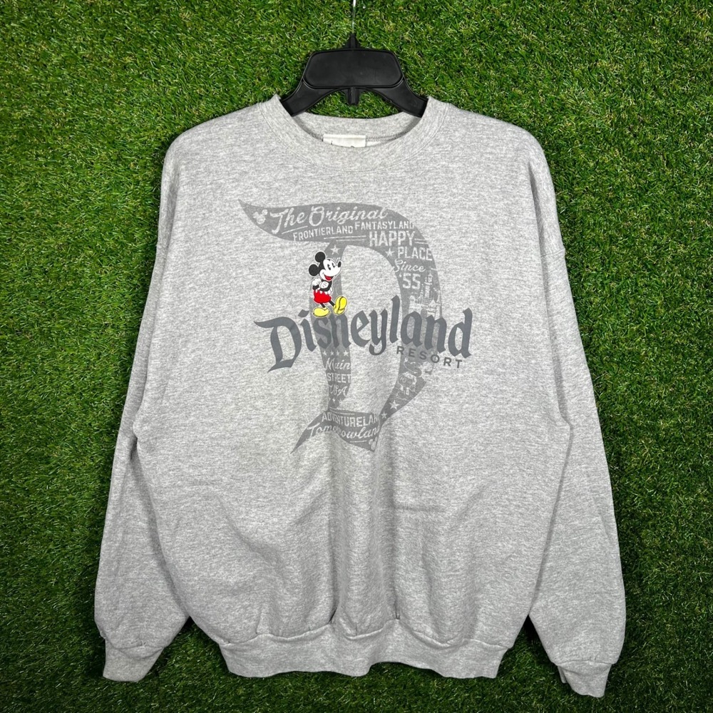 Disney Parks Disneyland Resort Mickey Mouse Grey‎ Graphic Sweatshirt Hanes L